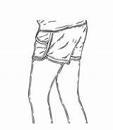 Girl Shorts Coloring Page sketch template