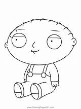 Stewie Griffin Sitting Family Guy Coloring Page For Kids  Free sketch template