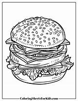 Hamburger Coloring Pages Free Downloads  Sheets For Kids sketch template