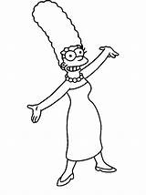 Marge Simpson Coloring Pages sketch template