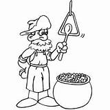 Cowboy Cook Coloring Page sketch template