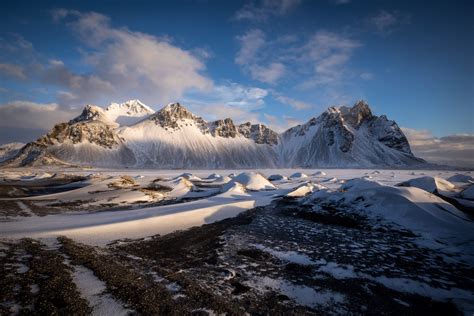 Iceland, mountains, nature, landscape, winter, snow HD Wallpaper