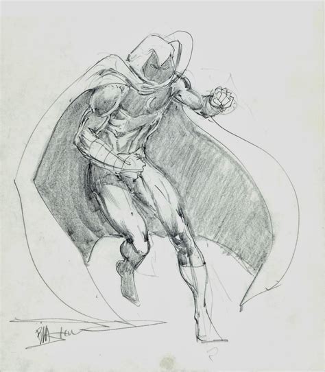 Marvel Comics of the 1980s: Moon Knight Sketch by Bill Sienkiewicz