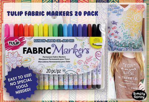 Tulip Permanent Fabric Markers – 20 Colors – P: (02) 9550 1544