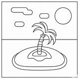 Desert Island coloring Page  ColouringPages sketch template