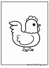 Chicken Coloring Pages For Preschoolers sketch template