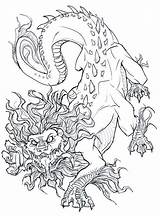 Scary Monster Coloring Pages To Print  Antionette Heintzs sketch template