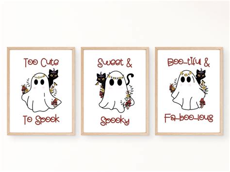 Cute Halloween Ghost Sayings Art Printable Funny Halloween - Etsy