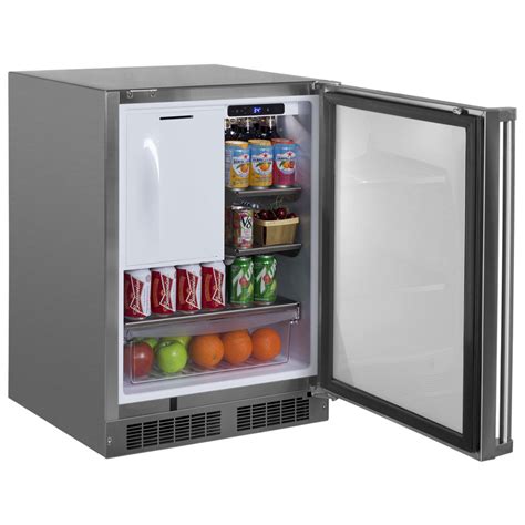 Marvel MORF224SS31A 24" Outdoor Refrigerator with Freezer or Ice Maker - Solid Stainless Steel ...