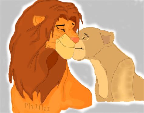 Simba and Nala kiss by ChantalGalvan on DeviantArt