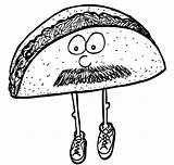 Simple Taco Coloring Page  Free Printable Pages For Kids sketch template