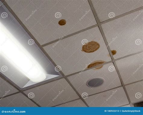 Water stains on ceiling stock image. Image of moisture - 180922213