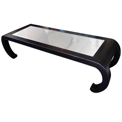 Matte Black, Ebonized Wood Coffee Table For Sale at 1stDibs | modern dark wood coffee table ...