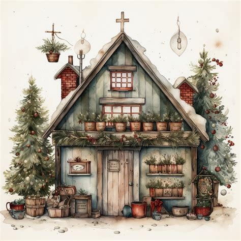 Wooden House At Christmas Free Stock Photo - Public Domain Pictures