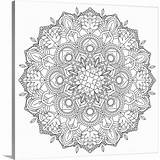 GreatBigCanvas Coloring Mandala Pretty 14 By 16 In H X W Abstract  sketch template
