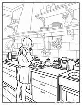 26 Kitchen Coloring Pages Free PDF Printables sketch template