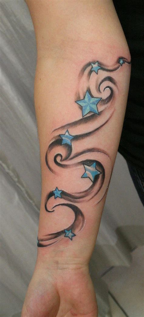 Blue Stars Shading Tattoo by 2Face-Tattoo on DeviantArt