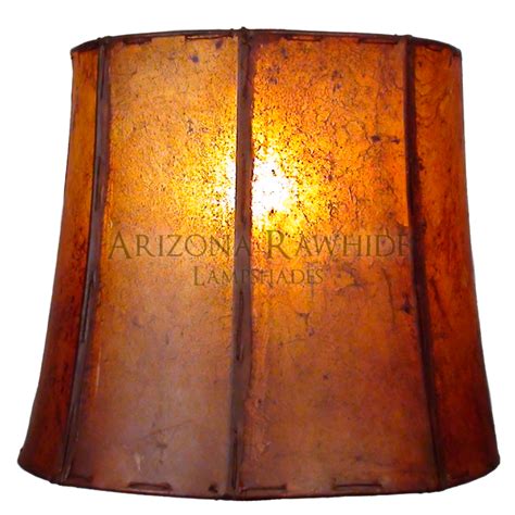 Large Barrel Table Lamp Rawhide Shade - Arizona Rawhide, leather lampshades for less! | Lamp ...
