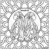 Gemini Coloring Page Free Online Sketch sketch template