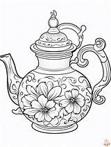 Printable Teapot Coloring Pages Free For Kids And Adults sketch template