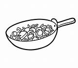 Coloring Fry Pan Pages sketch template