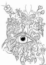 Eyes Coloring Pages For Kids sketch template