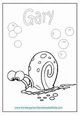 Spongebob Gary Coloring Page sketch template