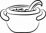 Soup Coloring Pot Pages Stew Stone Bowl Drawing Printable Template  sketch template