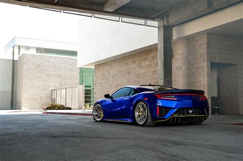 Blue Acura NSX Gets Sharp Look With Yellow Calipers and Body Accents — CARiD.com Gallery