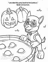 Paw Patrol Coloring Pages Of Halloween For Preschoolers sketch template