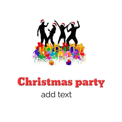 Christmas dance party logo design template. | PosterMyWall