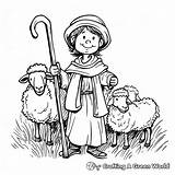 Shepherd And Sheep Coloring Pages  Free & Printable sketch template