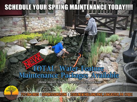 Schedule your Spring Pond Maintenance today! WE ARE LIMITING CLEAN-OUTS TO THE FIRST 125 ...