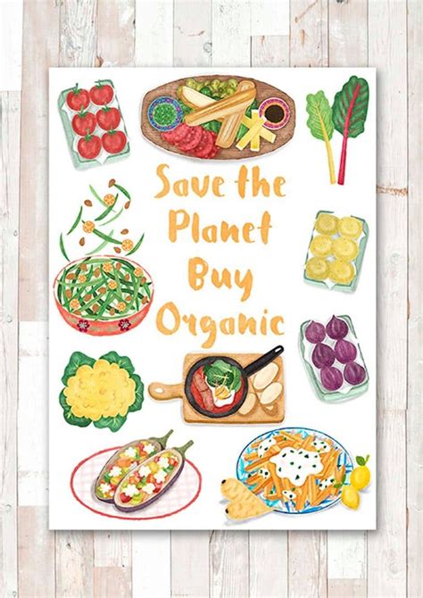 Organic Food Poster Delicious Food Wall Art