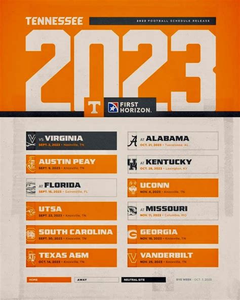 Tennessee Football Schedule 2023 Printable Free - PELAJARAN