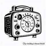 Alarm Clock Coloring Pages  Free & Printable sketch template