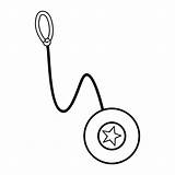 Premium Vector  Coloring yoyo Cartoon Illustration Cute sketch template