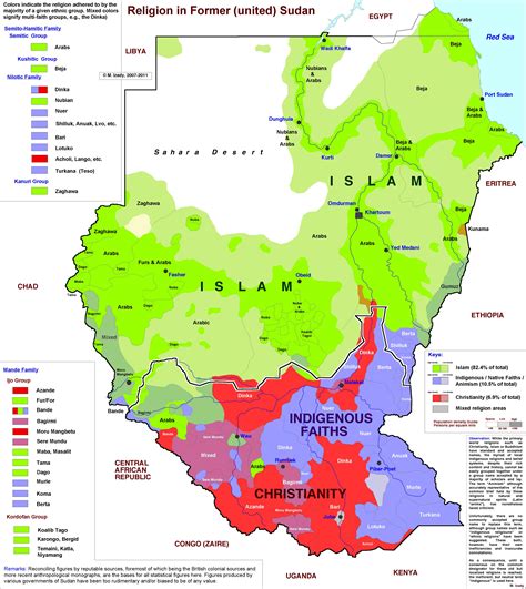 Religion in Sudan & South Sudan | Religion, Map, Sudan