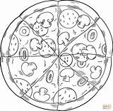 Pizza Coloring Pages Slice Drawing Print Sheet Clipart Kids Color  sketch template