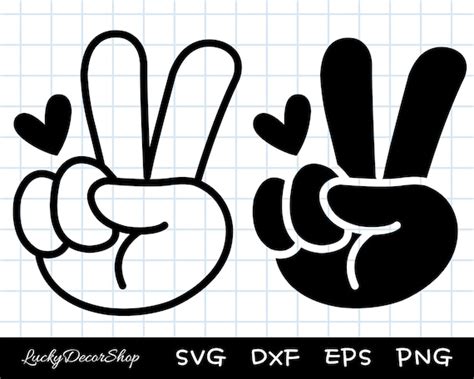 Peace Hand SVG Peace Sign Hand Symbol Peace SVG Clipart - Etsy