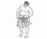 Sumo Wrestler Coloring Page Pages sketch template