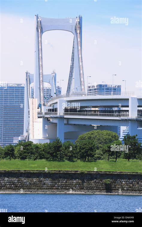 View of Rainbow Bridge, Tokyo, Japan Stock Photo - Alamy