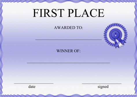 First Place Certificate Free Stock Photo - Public Domain Pictures