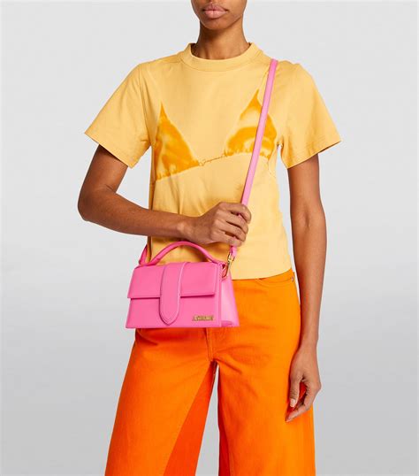 Womens Jacquemus pink Leather Le Bambino Top-Handle Bag | Harrods UK