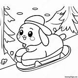 Cinnamoroll Sledding Downhill Coloring Page  Pagescom sketch template