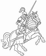 Knight On A Horse coloring Page sketch template