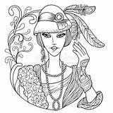 1920s Fashion Coloring Pages sketch template