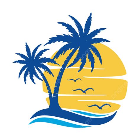 Sunset Summer Beach Palm Tree Logo Png Pngwing | The Best Porn Website