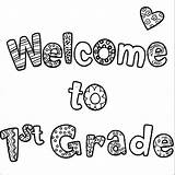 Welcome To First Grade Coloring Page sketch template