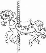 Carousel Coloring Pages At GetDrawings  Free Download sketch template